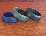 Beveled Edge Silicone Wedding Ring
